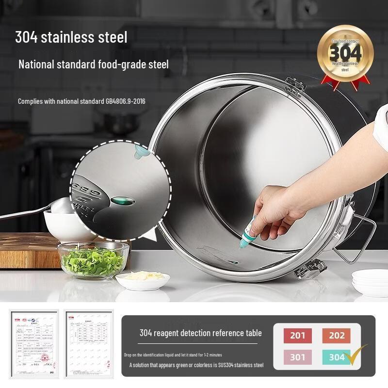 Jing Ruixiang 304 Stainless Steel Large Capacity Insulated Food Warmer