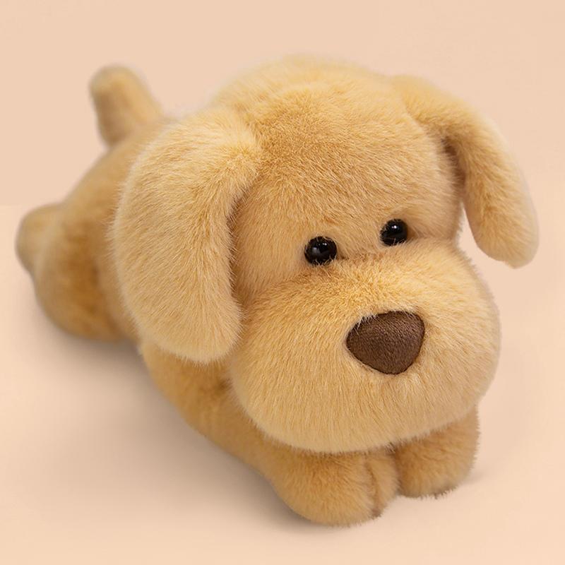 

Cartoon Soft Dog Stuffed Animal Pillow Cute Yellow Puppy Black Golden Stuffed Animal Home Decoration Gift Idea 40cm