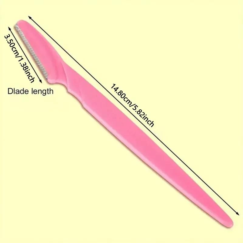 10-Piece Mixed Stainless Steel Matte Eyebrow Razors: Candy-Colored, Safety-Type with Straight Handle