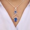 Tanzanite Gemstone 925 Sterling Silver Statement Jewelry Pretty Pendant 1.60" Gift For Her PP-13-6
