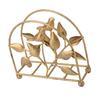 1pcs Vintage Gold Finish Metal Napkin Holder Bronze Color Freestanding Design Rustic Tissue Dispenser Bird Napkin Holder