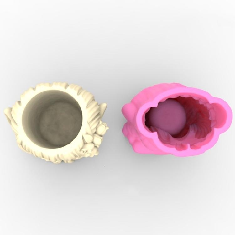 3D Little Girl Gypsum Silicone Molds for Making Succulent Plant Flower Pot