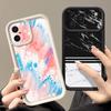 Watercolor Marble Case For iPhone 17 Pro Max Case iPhone 16 15 14 13 Pro Max 11 17e 16e Shockproof Bumper Soft Silicone Phone Cover Cases
