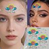 Face Jewel Stickers Iridescent Rhinestone Self Adhesive Removable for Beach Party EDM Festival Makeup Decor
