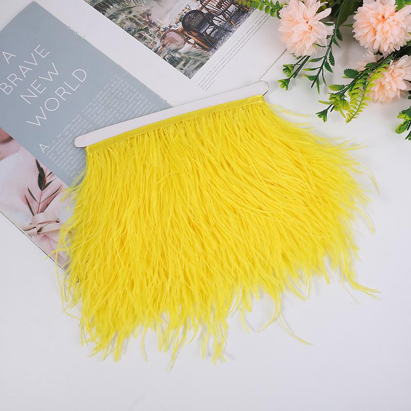 Natural Ostrich Feather Ribbon 1/5/10M, 10-15Cm Multicolor For Diy Crafts, Carnival Decor, Stage Show, Ready Stock, Factory Dire