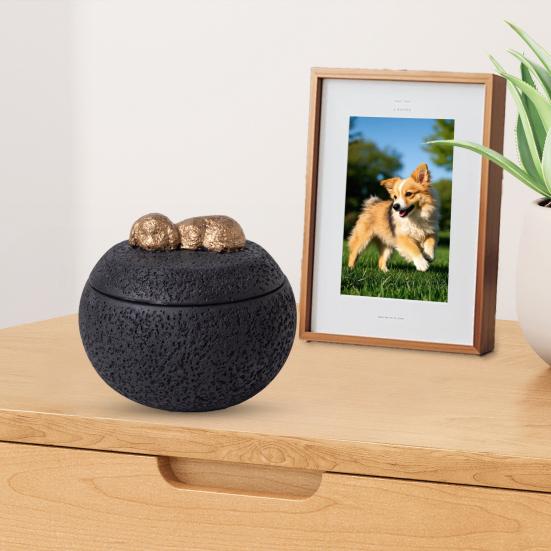 Pet Memorial Urn Moisture-Proof Dog Cat Cremation Urn 350ml Capacity Cement Pet Loss Keepsake Urn for Dogs Cats Bone Ash