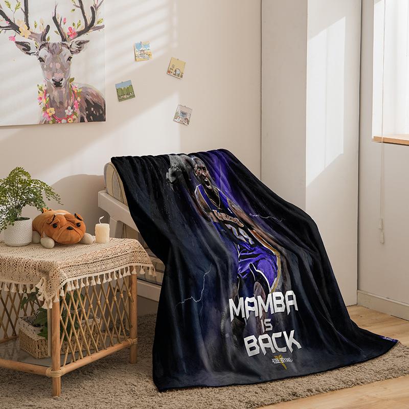 Basketball Star Series Flannel Blanket 3D Printed Sofa Blanket Thickened Blanket