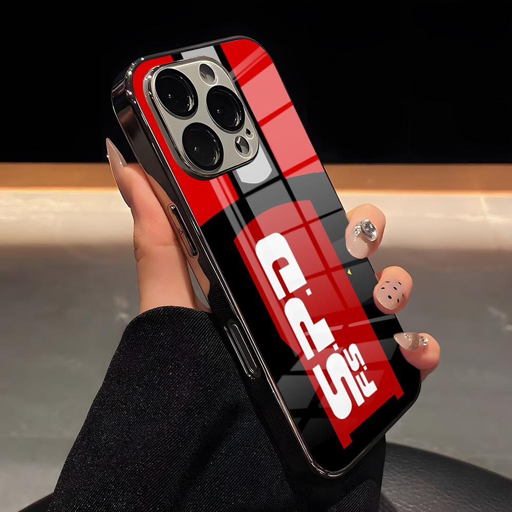 Dekaranger SPD Morpher Phone Case Luxury Glass Phone Case For IPhone 17 16 15 14 13 12 11 Pro Max Plating Frame Cover