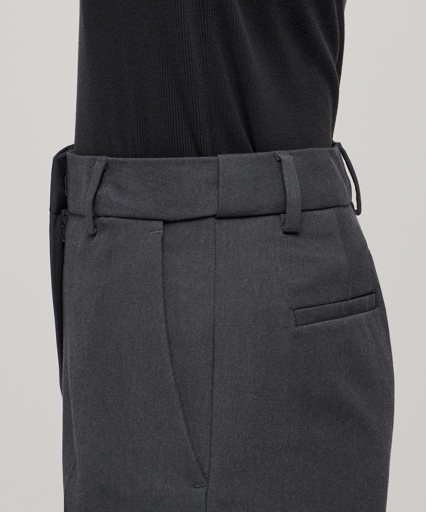 MUSINSA STANDARD WOMAN Women'S Flare Slit Hidden Banding Slacks [Gray]