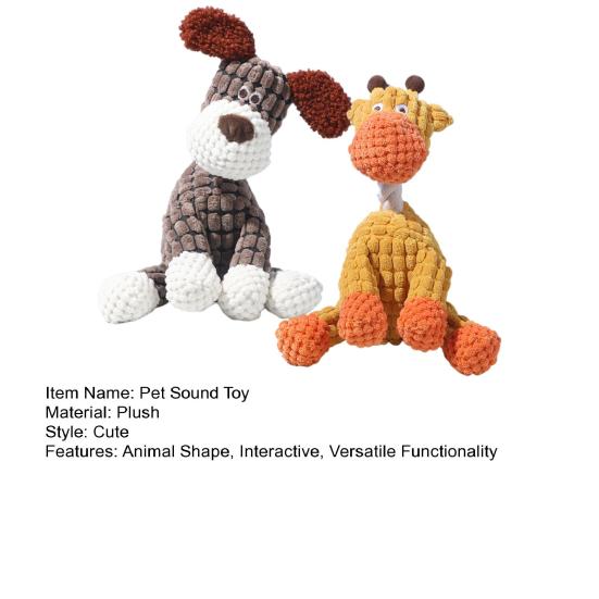 1/2Pcs Pet Sound Toy Dog Donkey Giraffe Shape Puppy Relief Toy Interactive Fun Teething Support Chew Entertainment Toy
