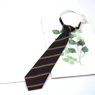 Yousheng Adults Tie Striped Jacquard Pattern Adjustable Tightness Necktie Japanese Style Weddings Formal Events Uniform Accessory