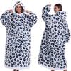 Autumn and winter sports and leisure warm TV blanket senior women's plush comfortable soft bathrobe warm fluffy robe