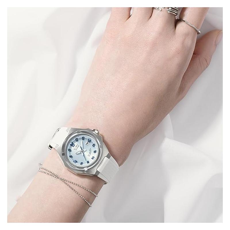 Casio BABY-G 100 Meters Waterproof, Fashionable, Casual, Solar Quartz Movement, Resin Strap, Japanese and Korean Watch, Women's Watch, MSG-W300-7AJF