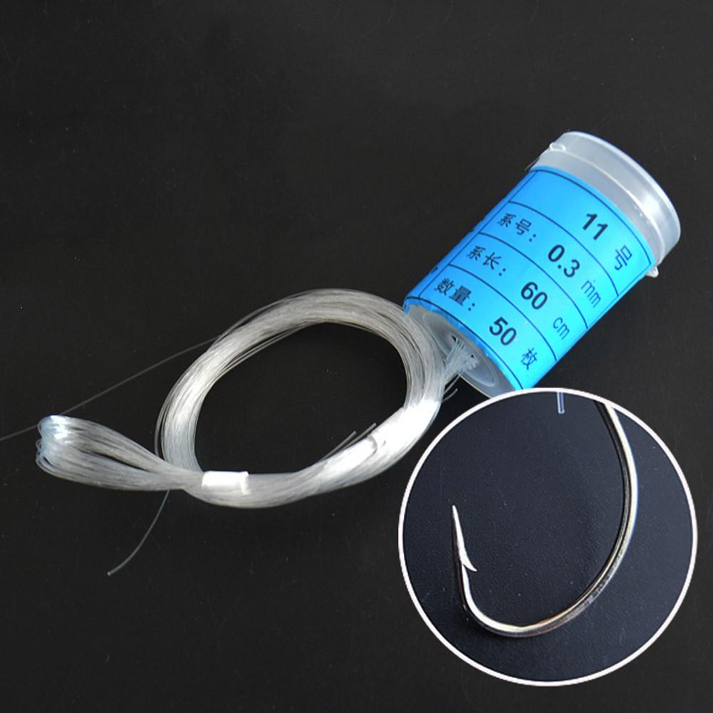 Hook Fishhook Hook Tackle With Line Tied 50pcs Carp