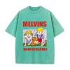 Melvins "Houdini" Retro Album Print Vintage Washed Green Casual Graphic T Shirt
