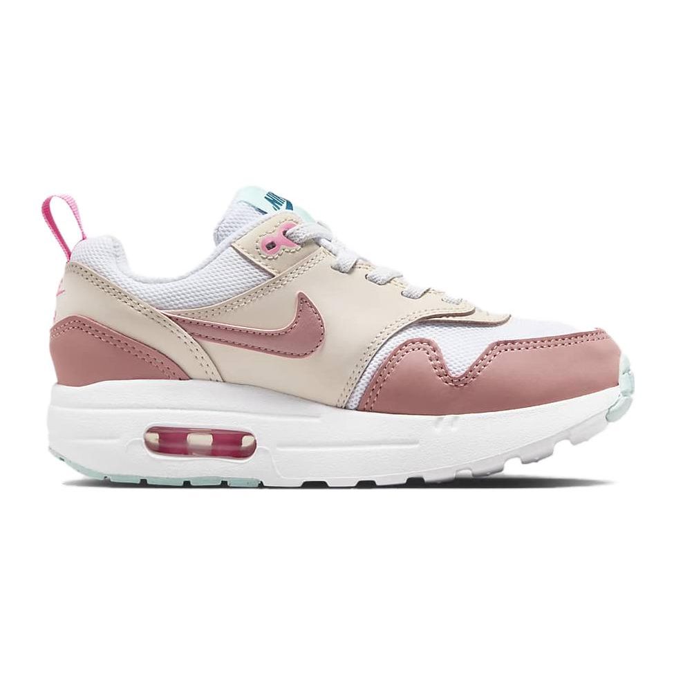 Nike Air Max 1 da Bambino EasyOn Bianco Guava Ghiacciato Rosa Incantesimo Rosso Polvere di Stelle DZ3308-101