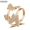New Fashion Personality Ring 925 Silver Women Small Design Micro-set Jewelry Rose gold Rings Festival Anniversary Gift