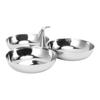 304 Stainless Steel Snack Plate Durable Easy To Clean 3 In 1 Safe Fruit Plate for Nut Candy Type 1