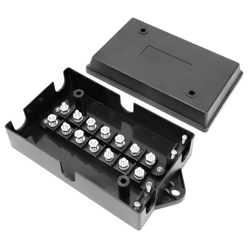 Junction Box 14 Terminal Waterproof For RV Boat Semi Trailer Wire Connector Distribution Splice Block