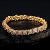 ZAKOL Luxury Buling Four-leaf Flower Shiny Zircon Tennis Bracelet for Women New Trendy Wedding Party Zircon Accessories