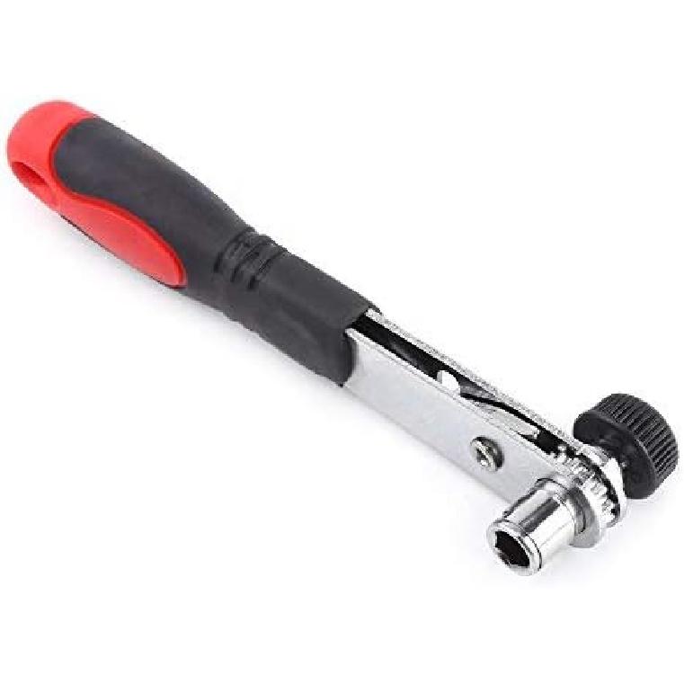 1/4" Wrench Screwdriver Ratchet Handle with Interchangeable Driver Bits and Hex Socket Ratchet Wrench Sockets Tool Sets Red+Black