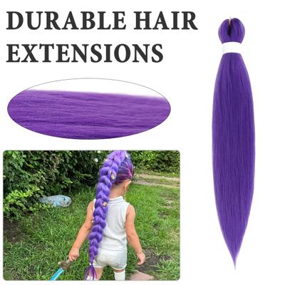 36925 Set Estensioni Capelli Viola Lunghe 26 Pollici Con Pettine Creazione Chignon Parrucchiere