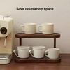 Wooden Desktop Storage Rack Minimalist Spice Jar Storage Holder Display Rack  Jewelry Storage