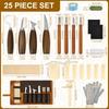 10/25 Stück Holzschnitzset Holzschnitzwerkzeuge Handschnitzmesser-Set mit Nadelfeile Holzlöffel-Schnitzset für Anfänger