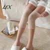 Cozy Indoor Loungewear Socks Thickened Thermal Knee Sleeve for Women, Winter Warm Coral Fleece Leg Warmers, Breathable Heat Storage Pads Skiing