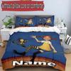 3-teiliges Bettbezug-Set (1 * Bettbezug + 2 * Kissenbezug, ohne Kern), Personalisierbares Bettwäscheset mit Pippi Langstrumpf-Muster, Dekoration für Schlafzimmer zu Hause, Geschenk