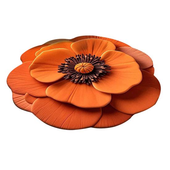 Covor de podea floral 3D Absorbent Covor de baie Covor de zonă cu flori realiste cu suport antiderapant pentru baie, living, dormitor, intrare