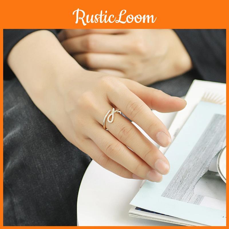 Einzigartiger Geometrischer Offener Ring Mit Schicker Schleife Für Frauen Stilvolle Accessoires 2024