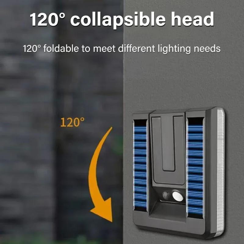 120° Solar LED Light Outdoor Wall Light Waterproof Spotlight Motion Sensor Solar 3 Modes Street Light Garden Garage Decoration