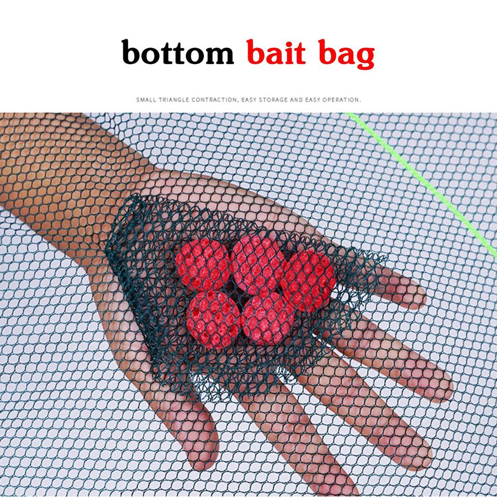 S/L Size Foldable Fishing Net, Portable Crawfish Shrimp Crab Net & Basket Fish Nylon Net Trap For Freshwater & Saltwater Fishing