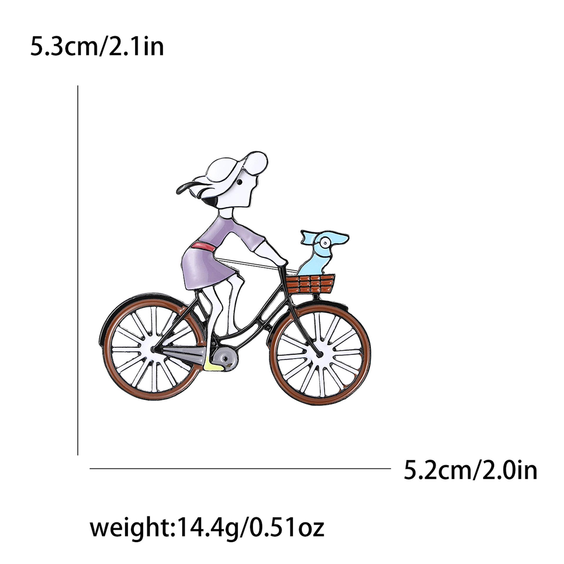 

Корейская акриловая брошь для девочки-велосипедистки, персонализированная мультяшная женская одежда, корсаж, ювелирные изделия, булавка