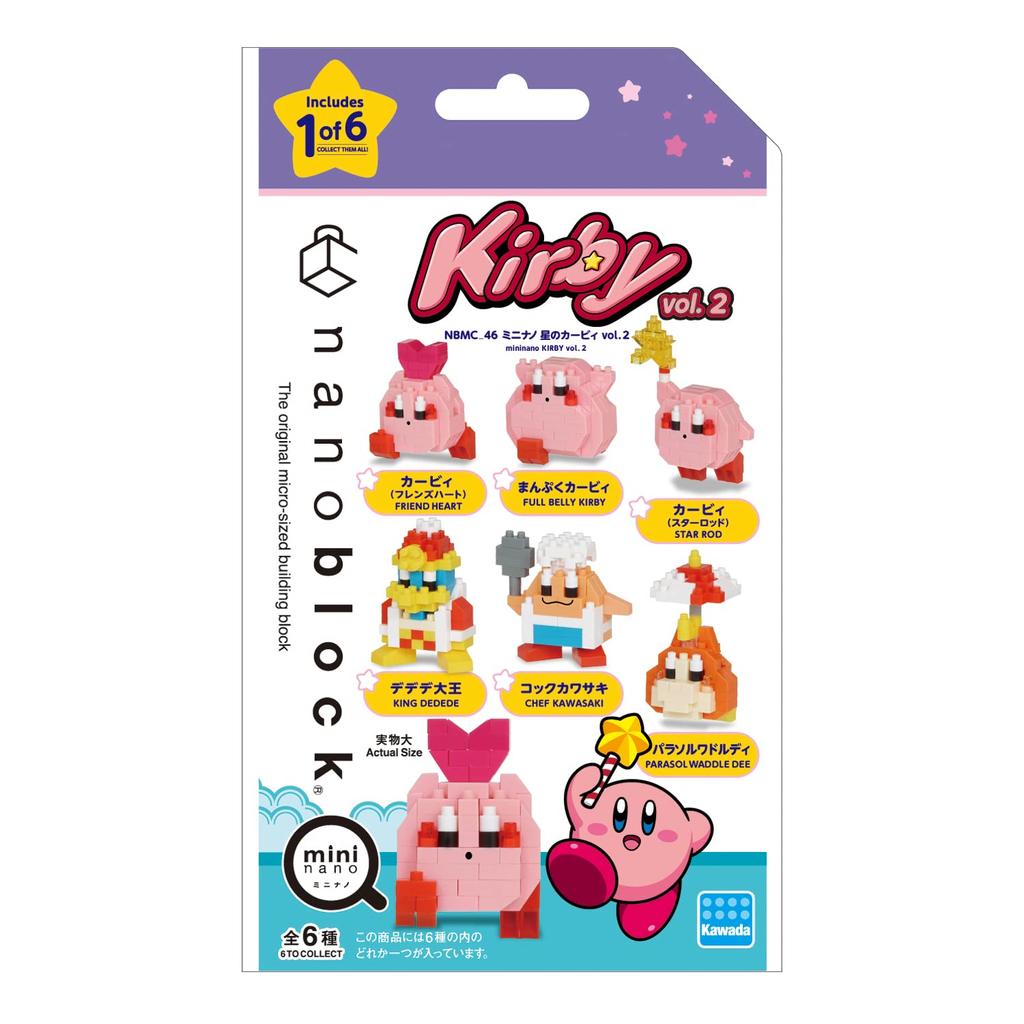Kawada Nanoblock Mini Nano Kirby of the Stars 1BOX 6 6 Types In Total Vol.2 (BOX) NBMC_46S = Pieces,