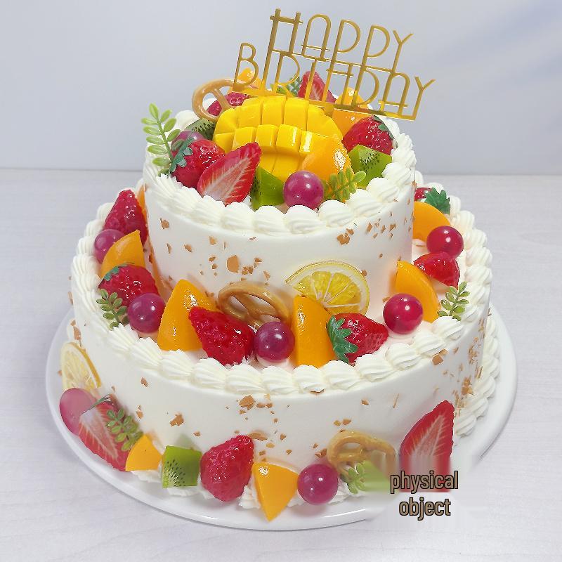 2025 Europäisches zweistöckiges Obstkuchenmodell für Ausstellungszwecke