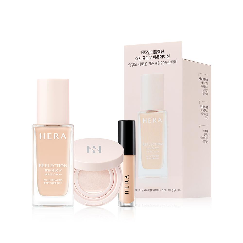 Hera Reflection Skin Glow Foundation Special/Single Product (+Mini Cushion, Concealer) [Mini Cushion + Concealer Plan] 17N1