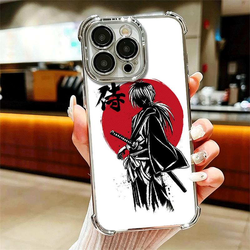 

Rurouni Kenshin Anime Soft Phone Case For iPhone 15 16 17 Air 14 Pro Max 16E Plus 13 12 Mini Plating Anti-Fall Fundas iPhone 12 Mini