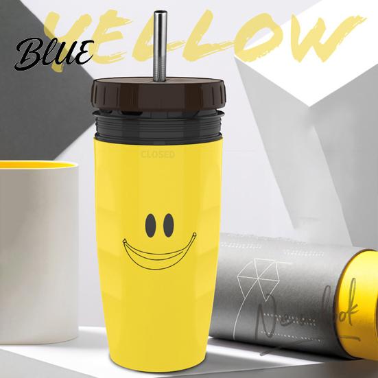 Dua Layer Twist Mug Cup Portable Twizz Leak-Proof Travel with Straw Dual-layer Insulated Hot And Cold Drink Container Silicone Design Hot/Cold