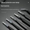 Black Anti-static Stainless Steel Bent Tip Tweezers Set for Nail Art, Journaling, and Household Use