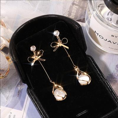Metal Trendy Water Drop Women Dangle Earrings Simple Korean Jewelry Female Long Pendant Eardrop KTJ