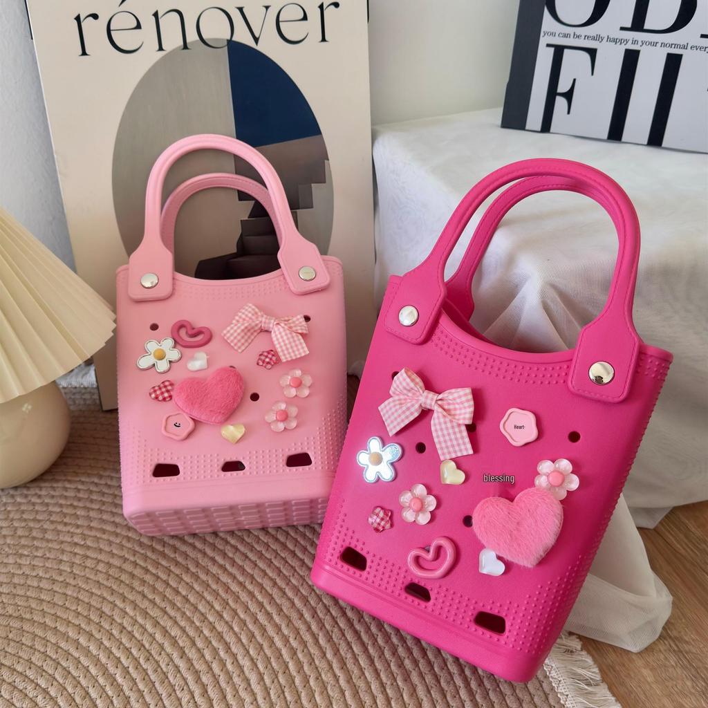 EVA Perforated Bag: Versatile DIY Handbag & Beach Accessory with Cartoon Design