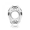 Pandora 798869c00 Openwork Four Footprint Silver Charm