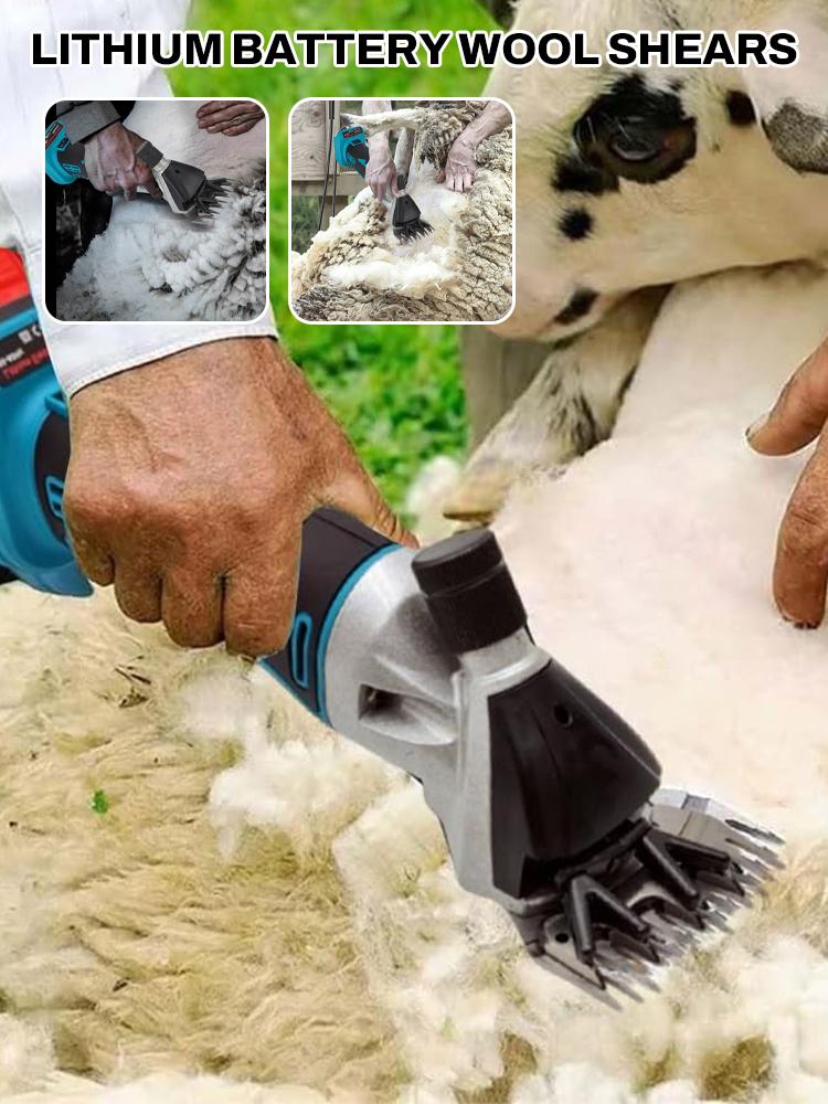 6 Gears Adjustable Speed Wool Scissor Lithium Electric Sheep Pet Hair Clipper Shearing Kit Goat Pet Animal Shearing Cutting 220V