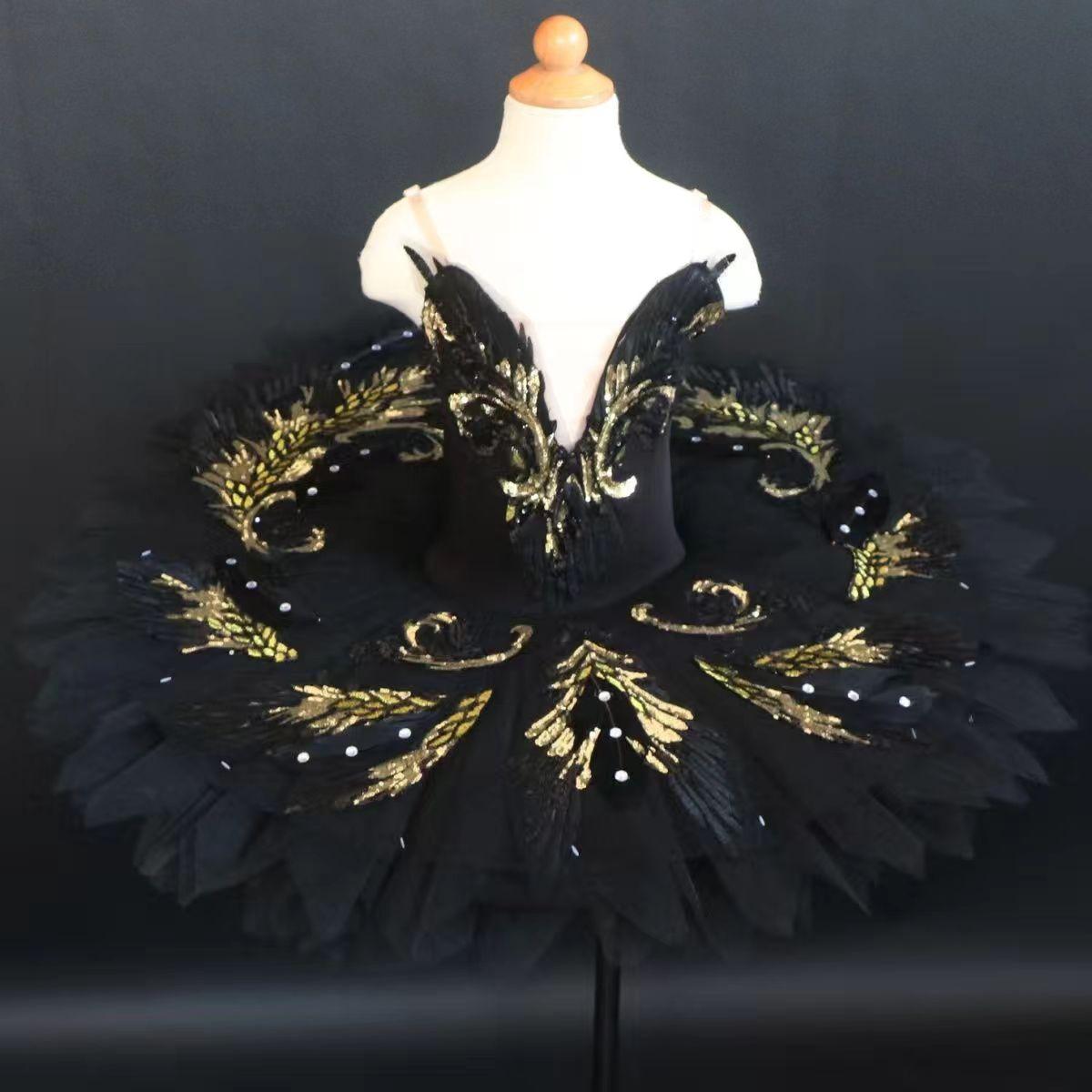 

Professional Ballet Tutu Child Kids Girls Adults Ballerina Dress Ballet Tutu Dance Costumes Classical Ballet Skirt for Kids 170cm чорний