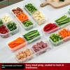 Stackable Food Storage Boxes, Airtight Vegetable/Fruit Keepers for Kitchen Prep & Refrigerator Organization
