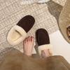 Lazy Half-pack Outer Slippers Women's 2025 Winter New Non-slip One-pedal Fur Integrated Plush Cotton Shoes