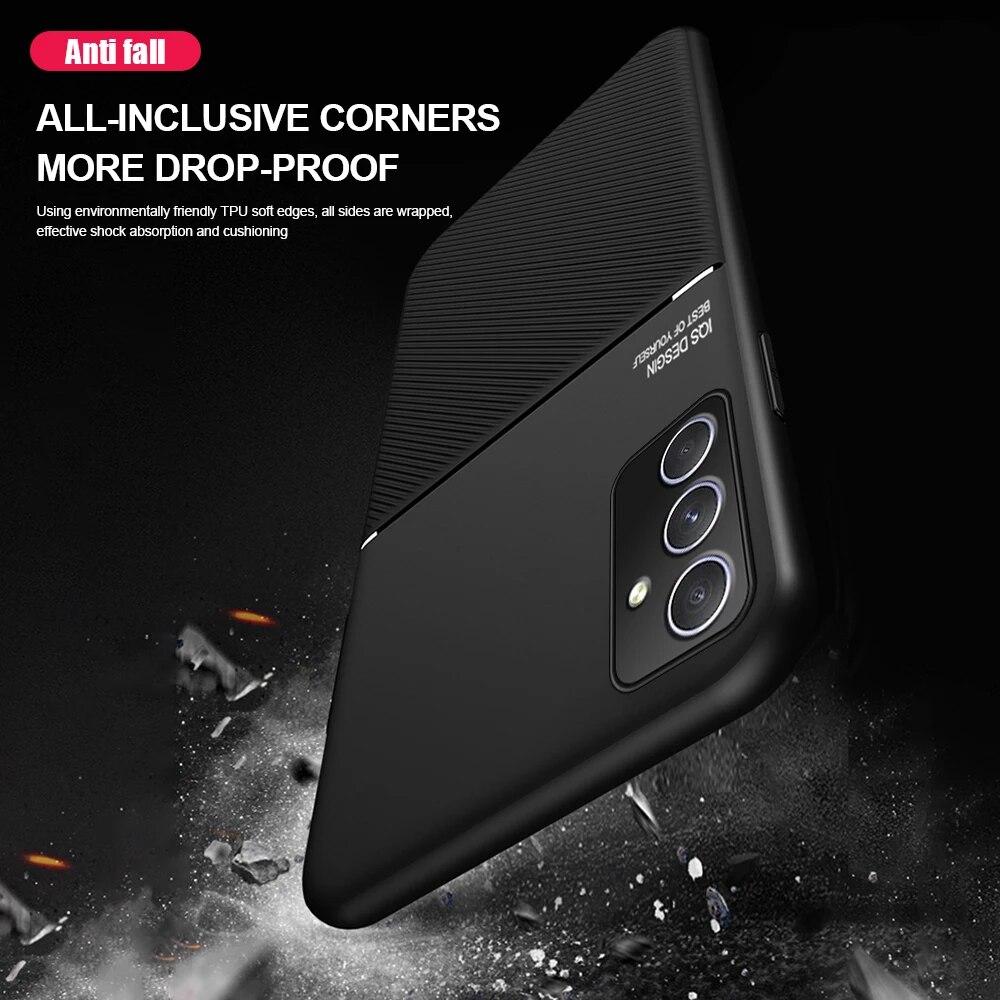 Magnetic Car Holder Silicone Cover for Samsung Galaxy S23 Ultra A34 A14 A34 A54 5G Soft Frame Protection Case