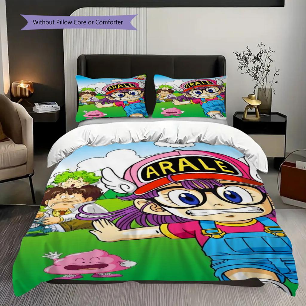 Arale'S Adventure Orange Land Bedding 1 Duvet Cover 2 Pillowcase Without Core Duvet Cover And Pillowcase Christmas Birthday Gift